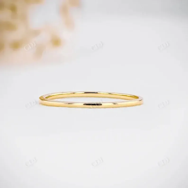 0.03CTW CVD Diamond Ultra Thin Minimalist Stackable Ring