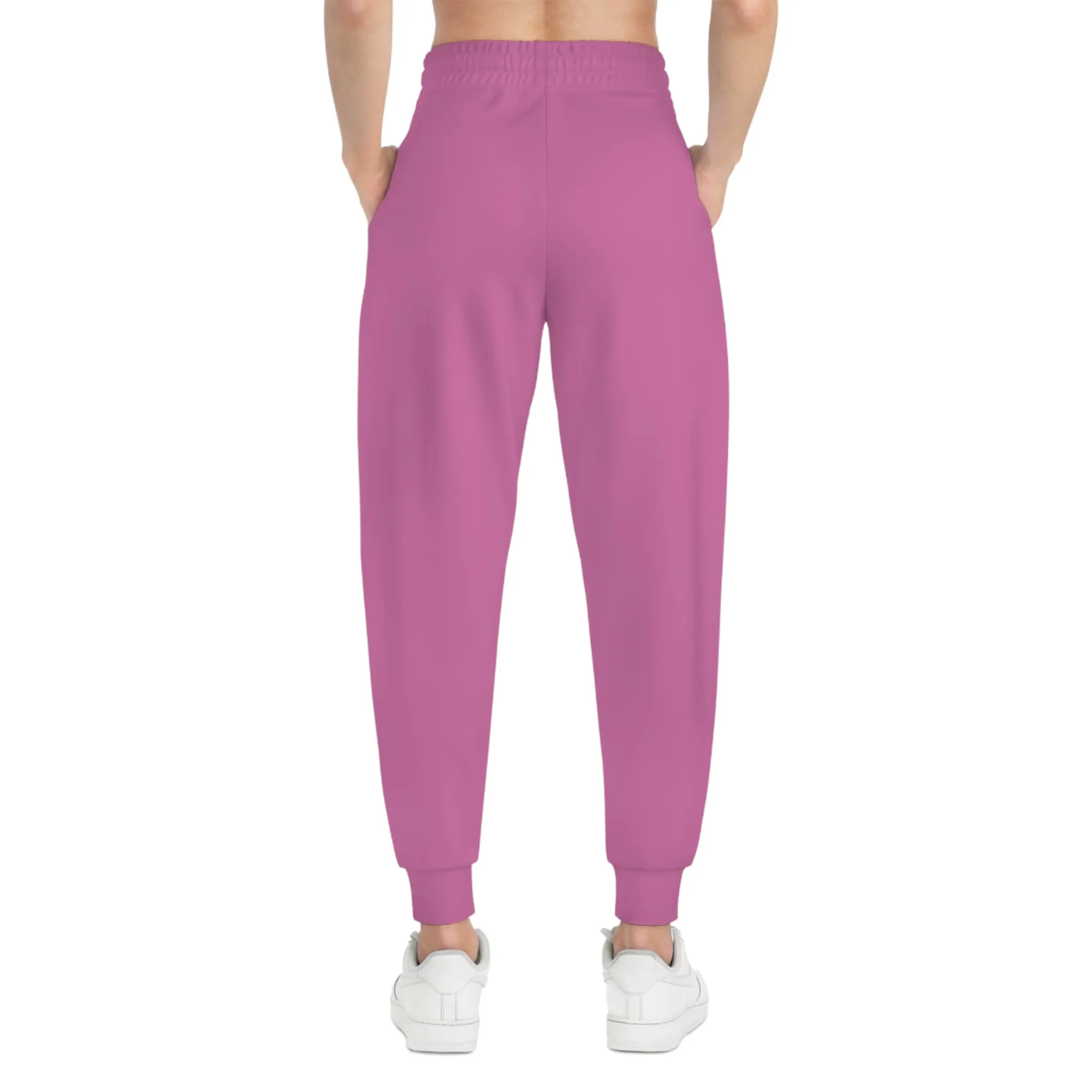 Coffee In Nature Pink Athletic Joggers (AOP)