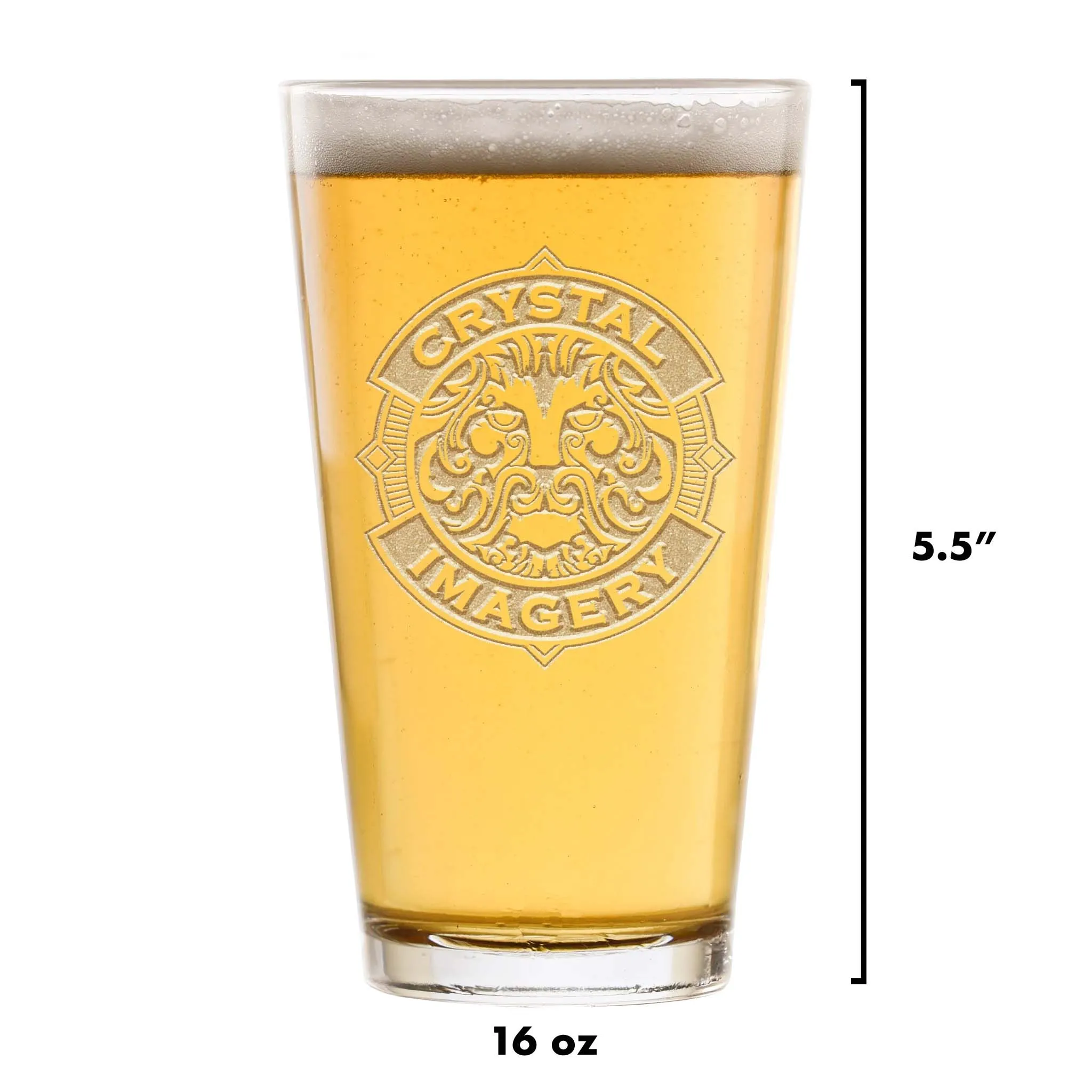 Custom Engraved Pub Pint Water Beer Glasses