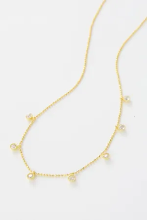 Glenda Hanging Bezel Necklace
